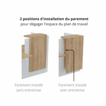 Banque d'accueil avec accès PMR - Gamme Horizon - avec et sans entretoise