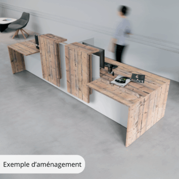 Banque d'accueil avec accès PMR - Gamme Horizon - exemple 1