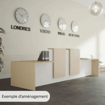 Banque d'accueil avec accès PMR - Gamme Horizon - exemple 2