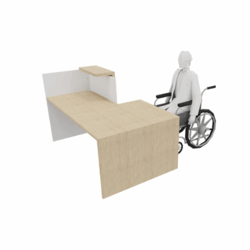 Banque d'accueil avec accès PMR - Gamme Horizon - situation