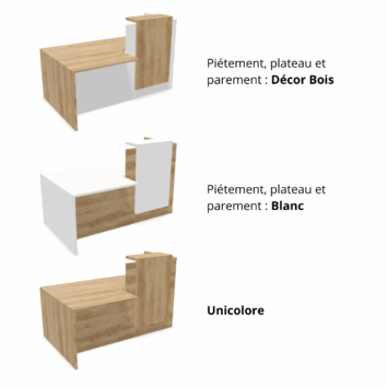 Banque d'accueil avec accès PMR - Gamme Horizon - variation