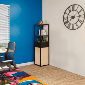 Bibliothèque L.40 x H.162 cm - 1 porte - Gamme Nexa - Ambiance simple