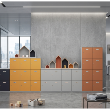 Casier personnalisable 2 à 4 cases et de 1 à 6 colonnes sans fente – Gamme Chromatik