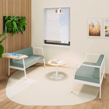 Canapé d'accueil 2 places L.120 cm - Gamme Eclipse - Ambiance simple