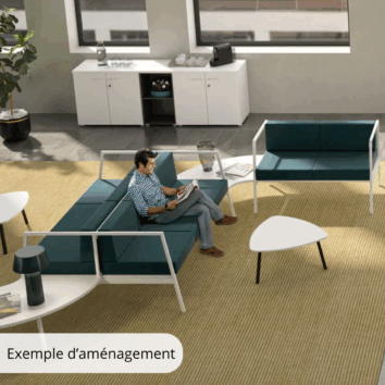 Canapé d'accueil 2 places L.120 cm - Gamme Eclipse - exemple