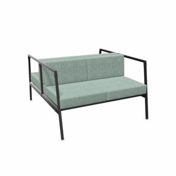 Canapé d'accueil 4 places - 2 modules dos à dos - Gamme Eclipse - simple