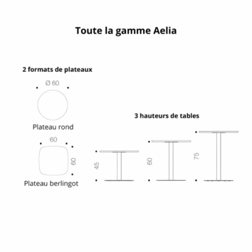 Composition de la gamme Aelia