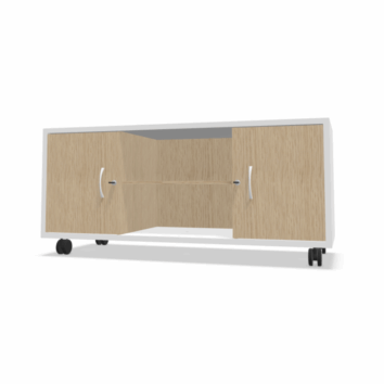 Console B-Box – 2 portes coulissantes + 2 tiroirs – Gamme Luna - simple