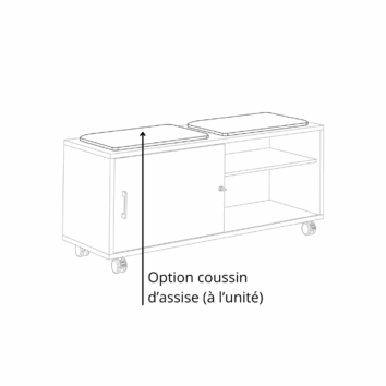 Gamme Luna option coussin d'assise