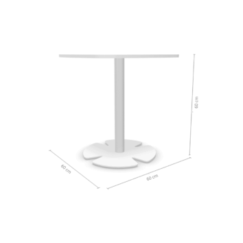 Table accueil H.60 cm - plateau carré arrondi - Gamme Aelia