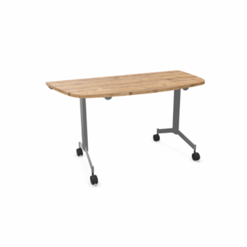 Table demi-lune abattante sur roulettes P.70 cm - Gamme Alba - simple
