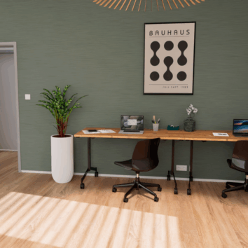 Tables droites abattantes sur roulettes P.70 cm - Gamme Alba - Ambiance simple