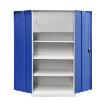 Armoire Haute QUALI 950 - 3 Étagères + 1 Coffre