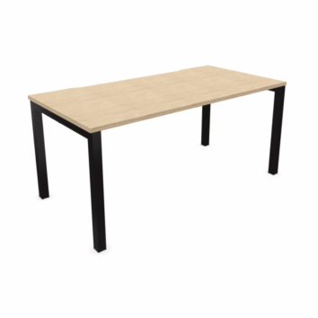 Bureau individuel avec échancrure - P.70 80 cm - Gamme Luna - simple