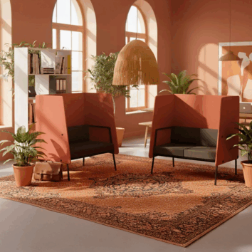 Canapé confidentiel 1, 2 ou 3 places - Gamme Eclipse - ambiance simple