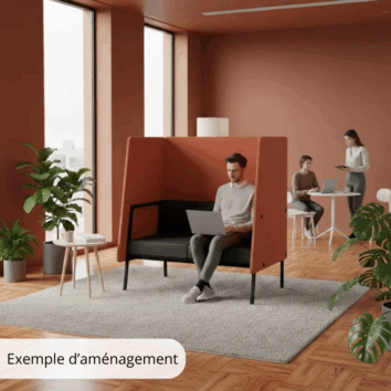 Canapé confidentiel 1, 2 ou 3 places - Gamme Eclipse - exemple 2