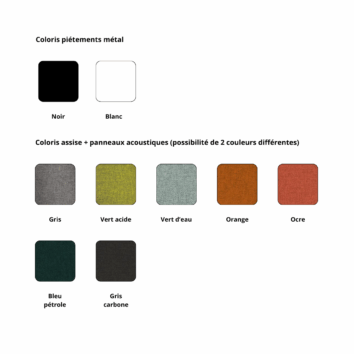 Finitions Gamme Eclipse avec panneaux acoustiques