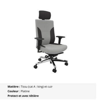 Siège pivotant 24 heures - Gamme Performa - Protect platine