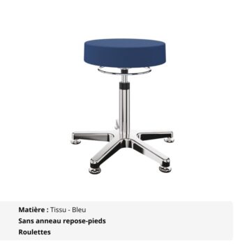 Tabouret ESD Protect - tissu bleu