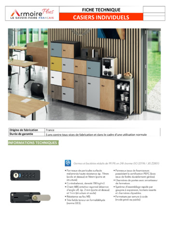 Casiers Individuels Fiche Technique