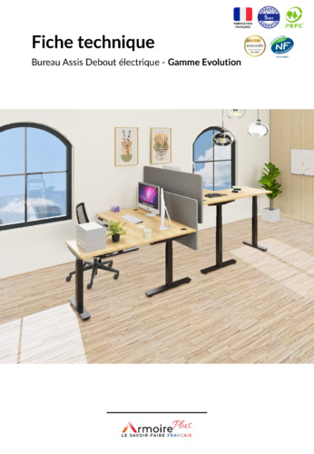 Fiche Technique Bureaux D'angle Assis Debout Gamme Evolution