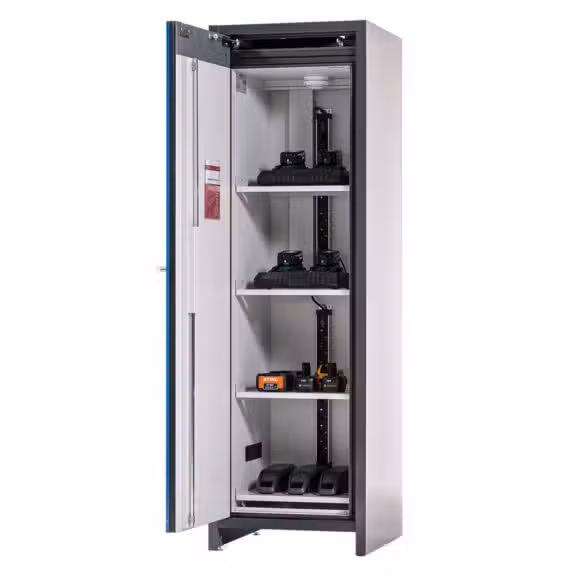 Armoire-lithium-PRESTIGE-ION-CORE-90-ouverte-576x576 Armoire de Sécurité lithium PRESTIGE ION-CORE-90 - Charge et Stockage - Asecos