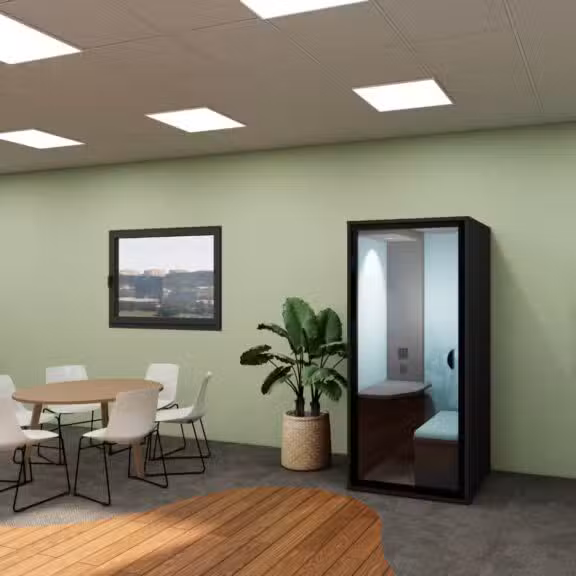 L'acoustique devient prioritaire Cabine acoustique de bureau 1 personne - Gamme Tranquillité - Installation incluse