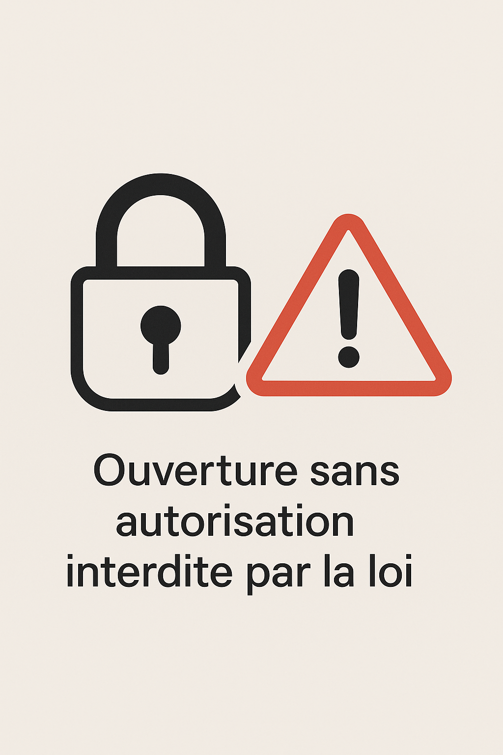 Précautions légales et éthiques importantes Avertissement légal : ouverture de casier sans autorisation interdite par la loi.
