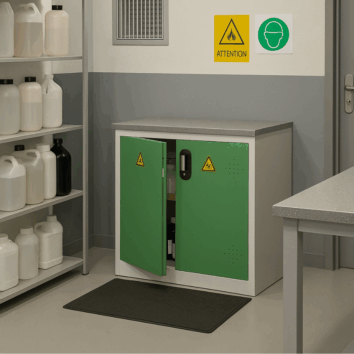 Armoire de sûreté BASSE 2 PORTES - 155 L TRIONYX