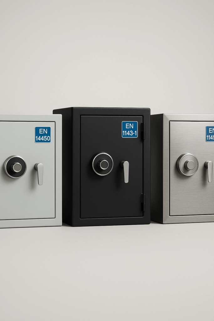 Choisir le bon modèle selon vos besoins 2 à 3 coffres-forts côte à côte, de tailles et finitions différentes
