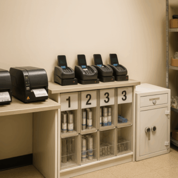 Coffre-fort avec trappes dépôt de fonds Classe 1 VA 25000€ - Zephir 1001