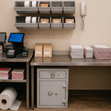 Coffre-fort avec trappes dépôt de fonds Classe 1 VA 25000€ - Zephir 801