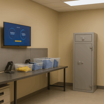 Coffre-fort avec trappes dépôt de fonds Classe 2 VA 35000€ - Zephir 1402