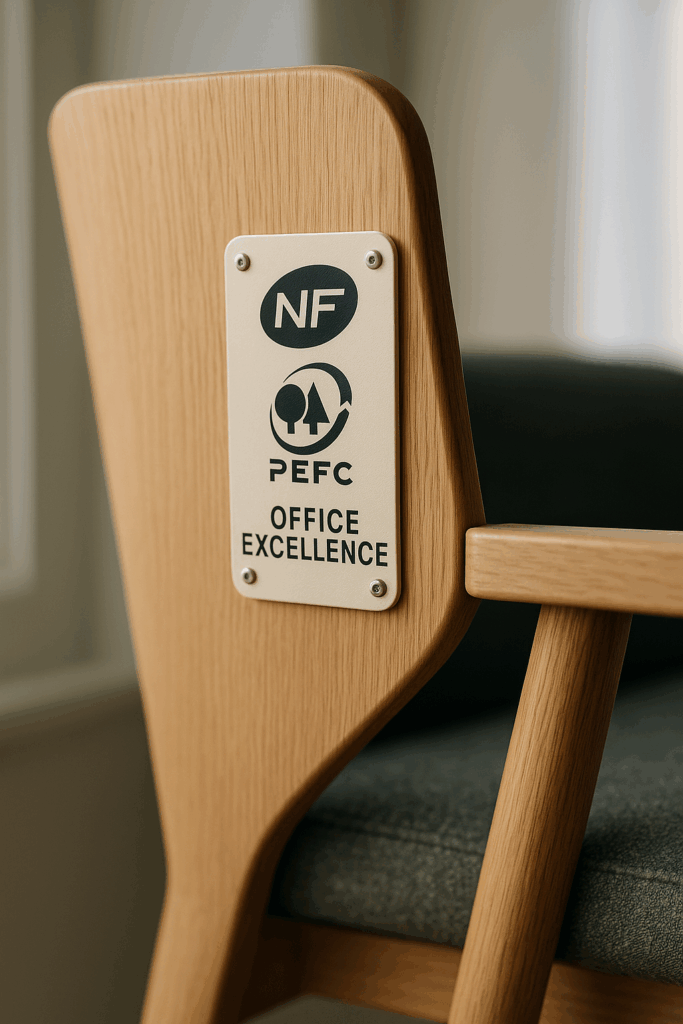 Sustainable & Certified Furniture Mobilier bureau certifié Office Excellence et PEFC fabrication française