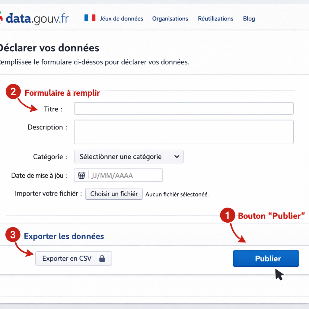 Nouvelle procédure data.gouv.fr Interface déclaration AGEC data.gouv.fr 2026
