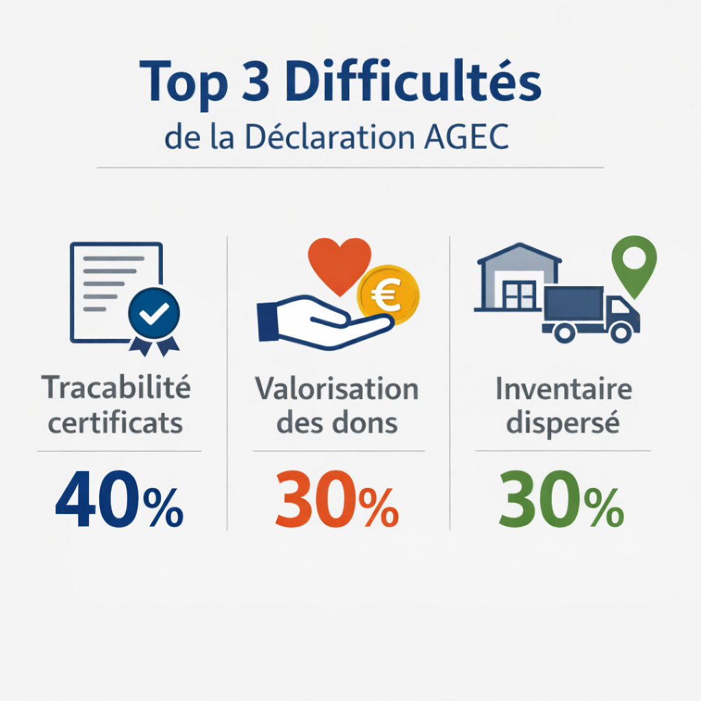 Retours d’expérience 2025 Difficultés déclaration AGEC 2025 retours expérience collectivités