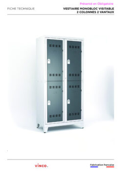 Miniature PDF - GPH Fiche Technique vestiaires visitables 2 colonnes 2 vantaux Miniature PDF - GPH Fiche Technique vestiaires visitables 2 colonnes 2 vantaux