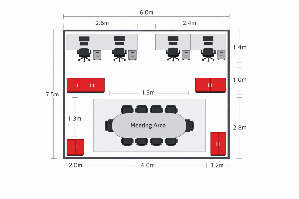 plan 2D aménagement