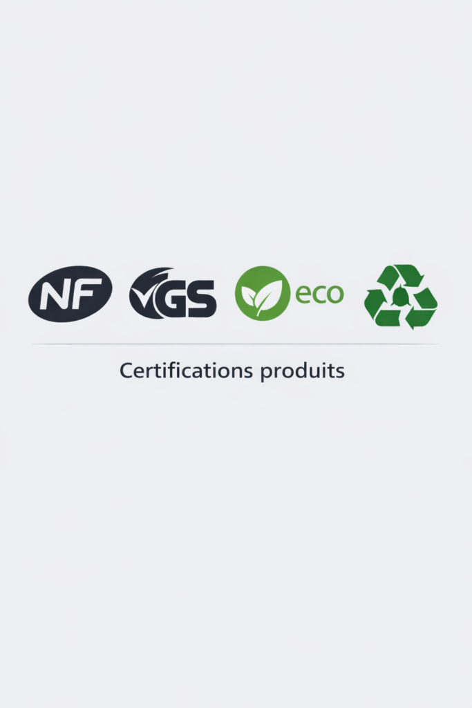 certifications-armoire-metallique-nf-gs-pefc-nf-environnement.png Logos certifications NF GS PEFC mobilier métallique professionnel Armoire Plus