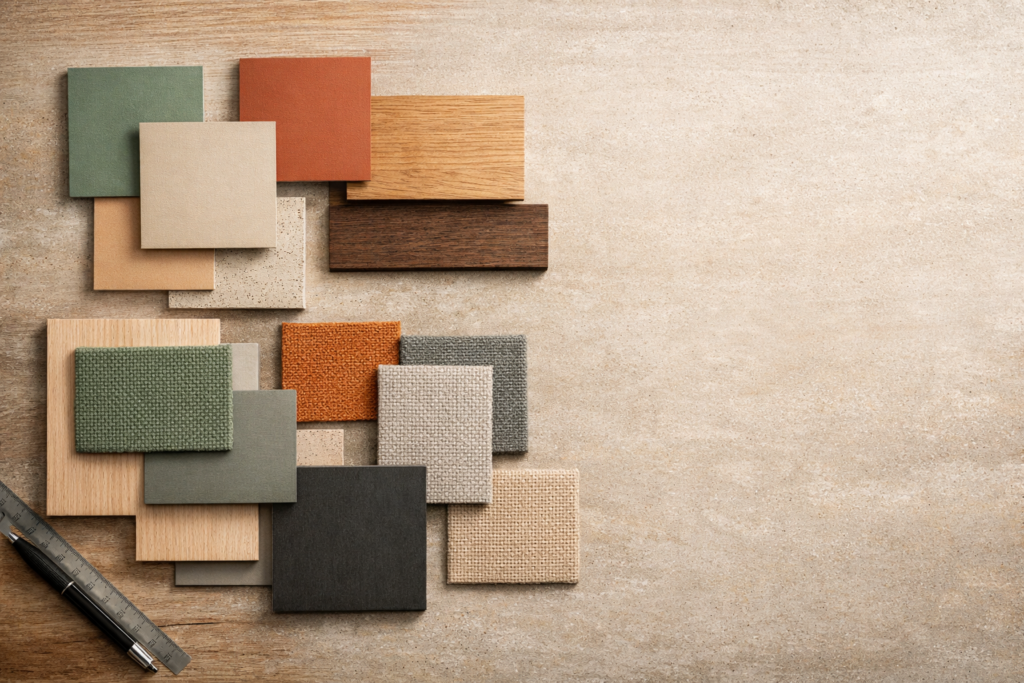 échantillons de couleur et de textures