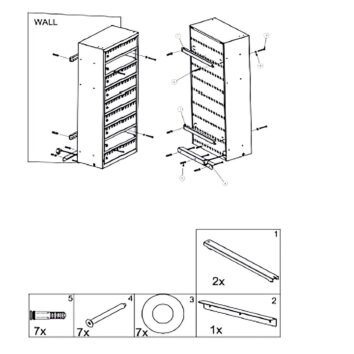 Plan et dimensions - casier recharge batterie vélo - Armoire Plus