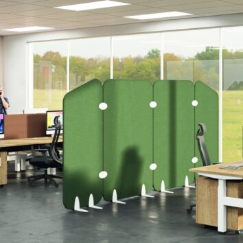Cloison acoustique tissu Gamme Murmure - coloris Foret en open space
