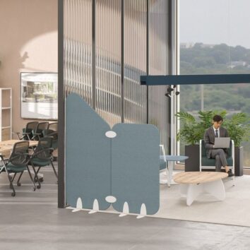 Cloison acoustique tissu Gamme Murmure - coloris Horizon en open space