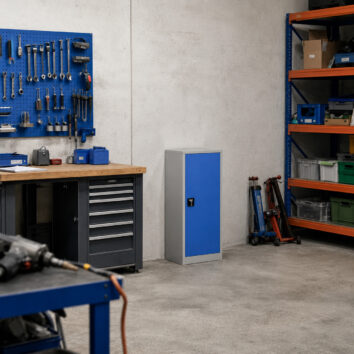 Armoire Basse IDEO 50 - Porte Battante 2 Étagères