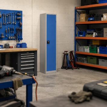 Armoire Haute IDEO 50 - Porte Battante 4 Étagères