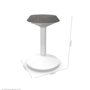 Tabouret assis-debout Gamme Élan - dimensions 35,5 x 35,5 x 51-78 cm